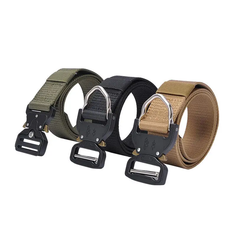 Nylon Tactical Sports Outdoor Belt Canvas Weaving Thickened and Extended Men's and Women's Camo Belt