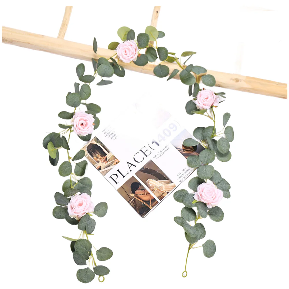 Artificial Silk Vine Garland White Pink Red for For CHAMPAGNE Bottle Home Decor Wall Hanging Floral Wreath 175cm