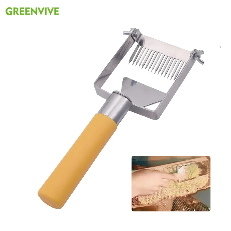 

Adjustable Beekeeping Honey Cutter Uncapping Scraper Plastic Handle Honey Uncapping Fork Honeycomb Honey Scraper Beekeeping Tool