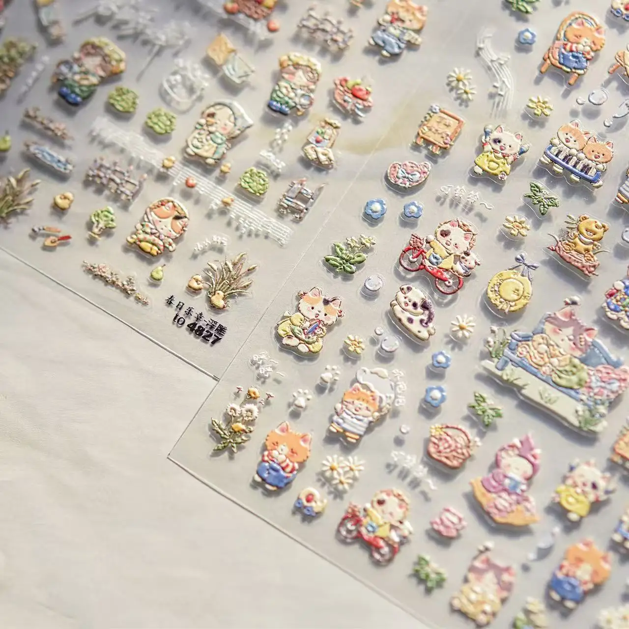 

Tomoni 5D Cartoon Nail Stickers Anime Cat Panda Stickers For Nails Nail Supplies Nail Decoration Stickers DlY Press On Nails