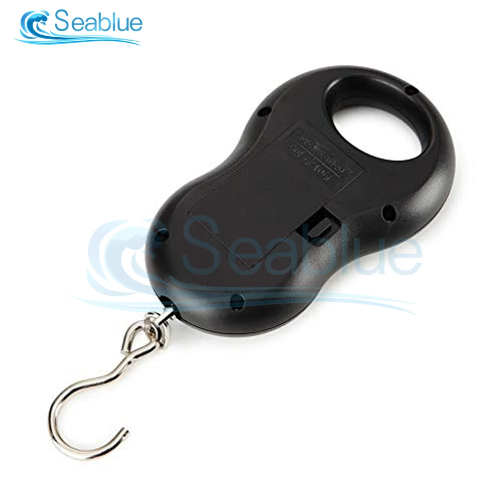 Portable 50Kg 10g Hanging Scale Digital Scale BackLight Electronic Fishing Weights Pocket Scale Luggage Scales Black