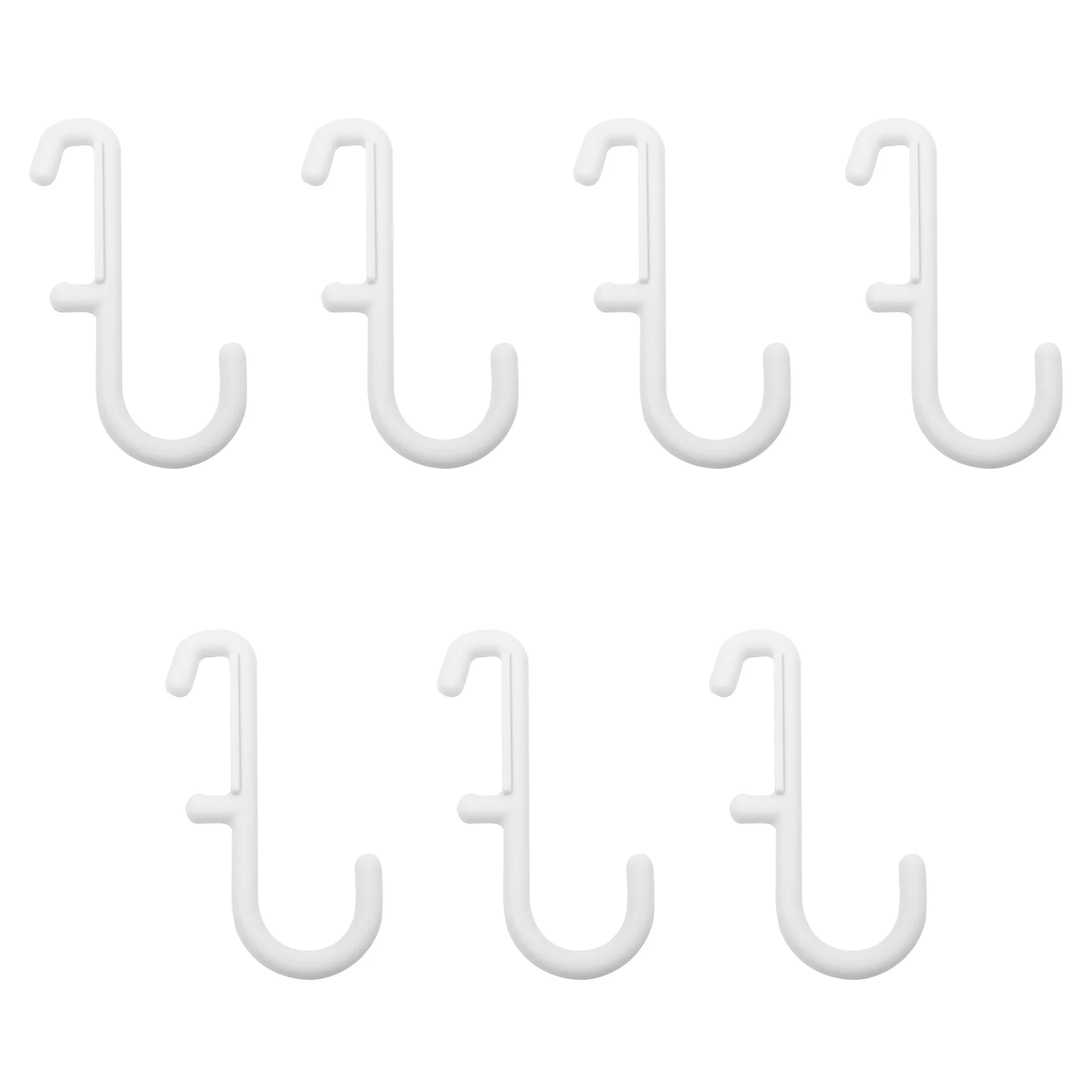 

7 Pcs White Hooks for Hanging Peg Board Shop Display No Punching Heavy Duty Clothes Rack Plastic