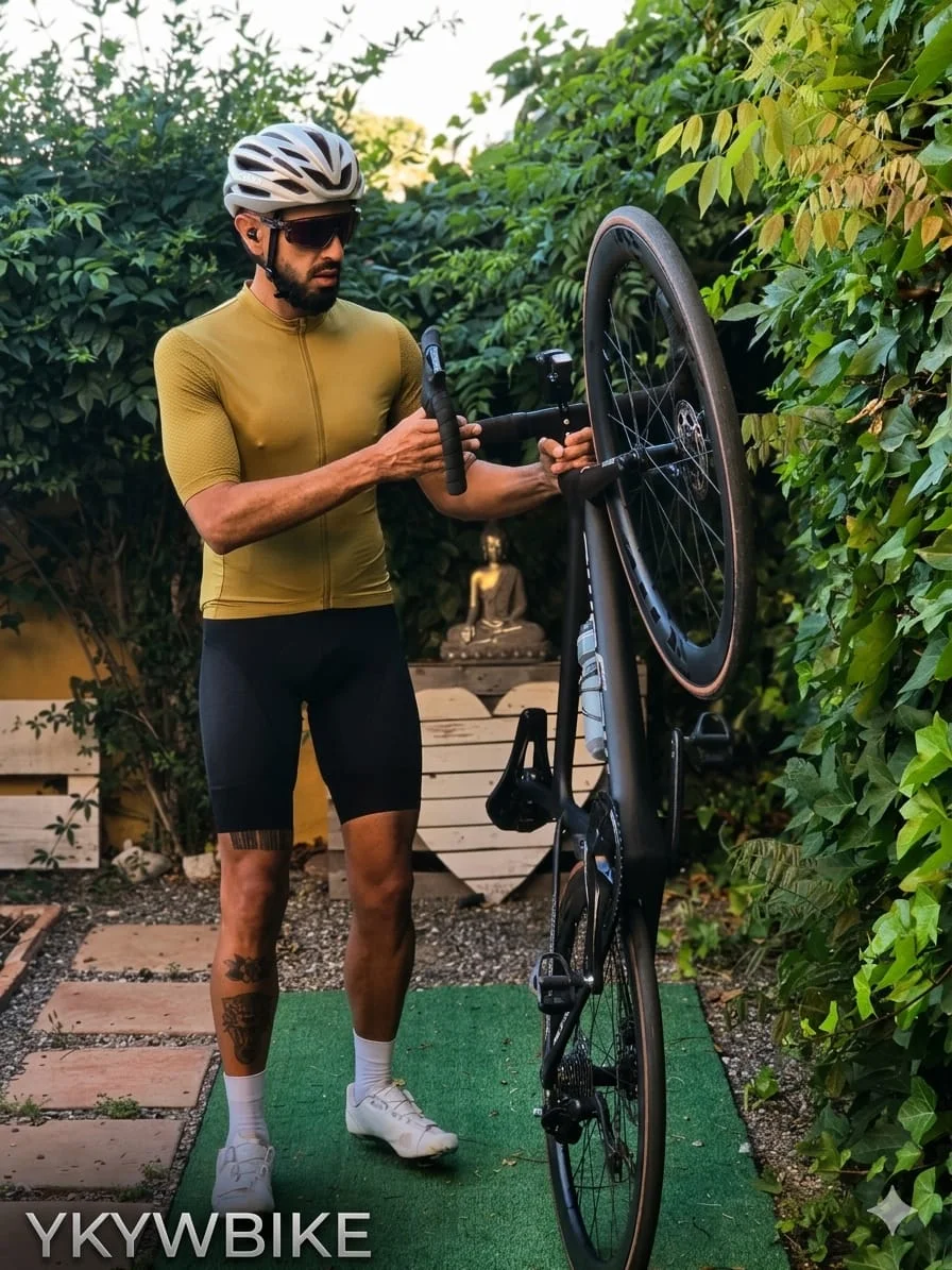 YKYW Sommer Herren Pro Radsport-Trikot Kurzarm Schnelltrocknend Hochelastisch Atmungsaktiv MTB Rennrad Outdoor Fahrradbekleidung – Detail 11