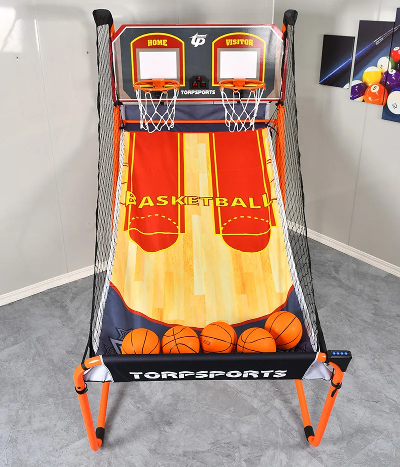 Luxury two-player scoring shooting machine reinforced with a quick assembly folding two-player basketball stand basketball machi