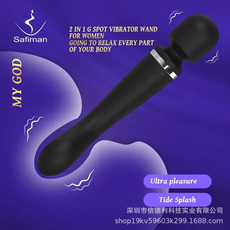 

2 Motors Av Vibrator for Women Clit Clitoris Stimulator USB Rechargeable Magic Wand Massager Female Sex Toys Adults Goods