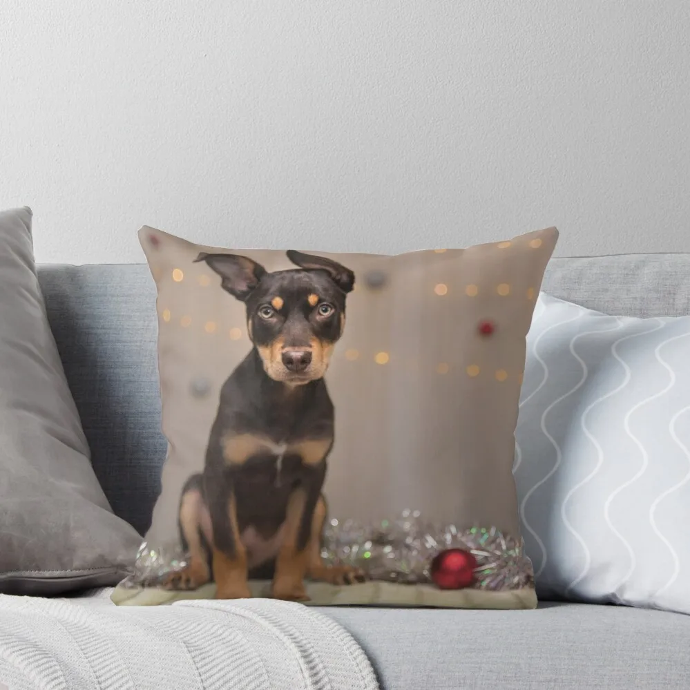 

Christmas Puppy Throw Pillow Decorative Sofa Cushions Covers For Sofas luxury covers pillow