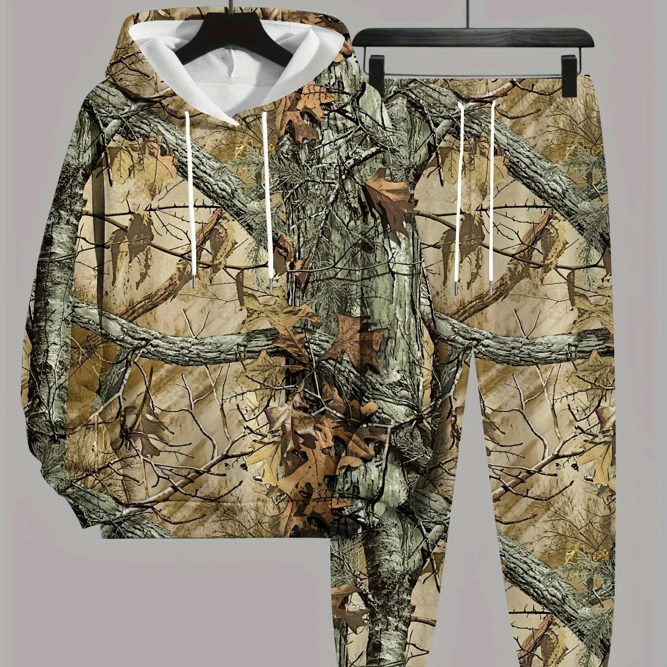 Hoodies Set 3D Print Jungle Camouflage Casual Hoodie + Pants 2pcs Sets Oversized Sweatshirt Fashion Men Women Clothing Suits