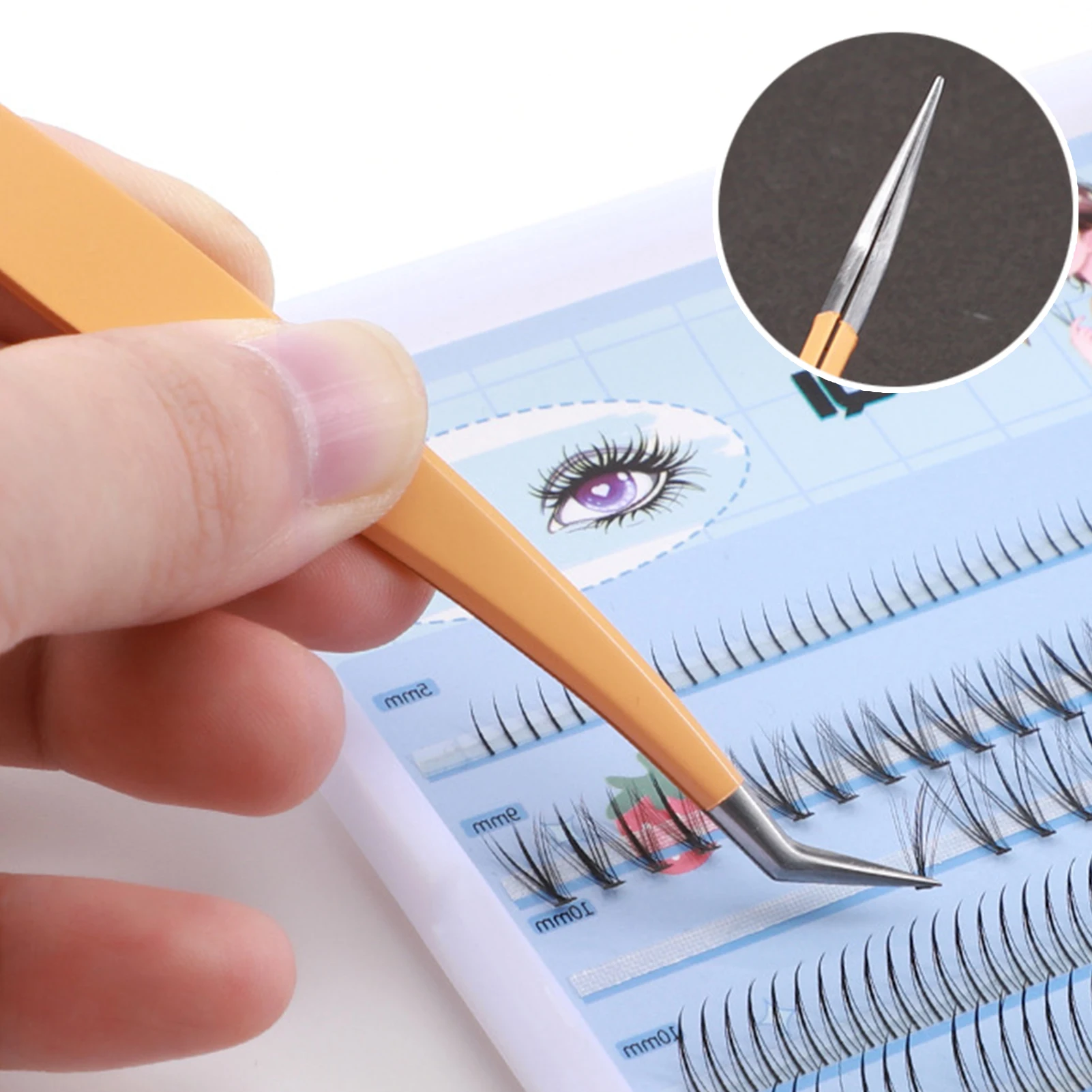 1-5 stks Professionele Wimper Pincet DIY Lash Extension Gereedschap Hoge Precisie Rvs Valse Wimper Pincet make-up salon