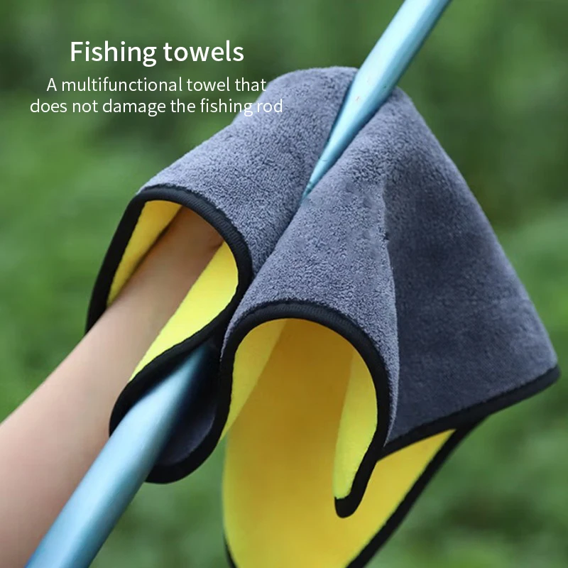 Outdoor Sports Thickening Fishing Towel Non-stick Absorbent Fishing Clothing Wipe Hands Soft Towel Fishing Accessories Equipment