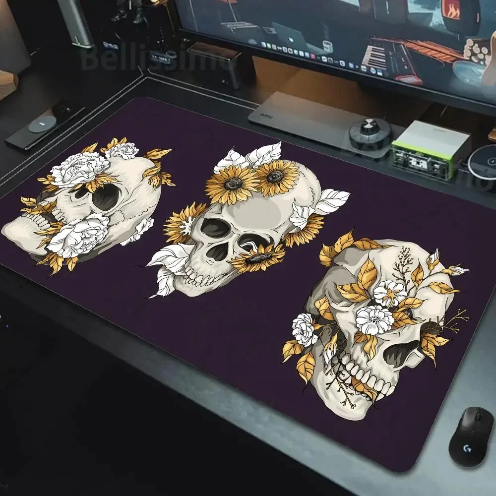 

Kawaii Keyboard DeskMat For CS GO LOL Carpet Dark Horror Skull Mouse Pad Gaming Accessories Large PC Laptop Gamer Mousepad Anime