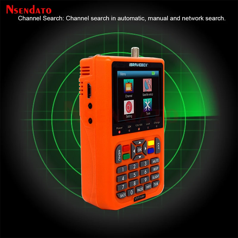 V9 SatFinder HD DVB-S/S2 3.5인치 LCD 디지털 위성 수신기 H.265 MPEG-4 DVB S S2 위성 미터 풀 HD 신호 위성 탐지기