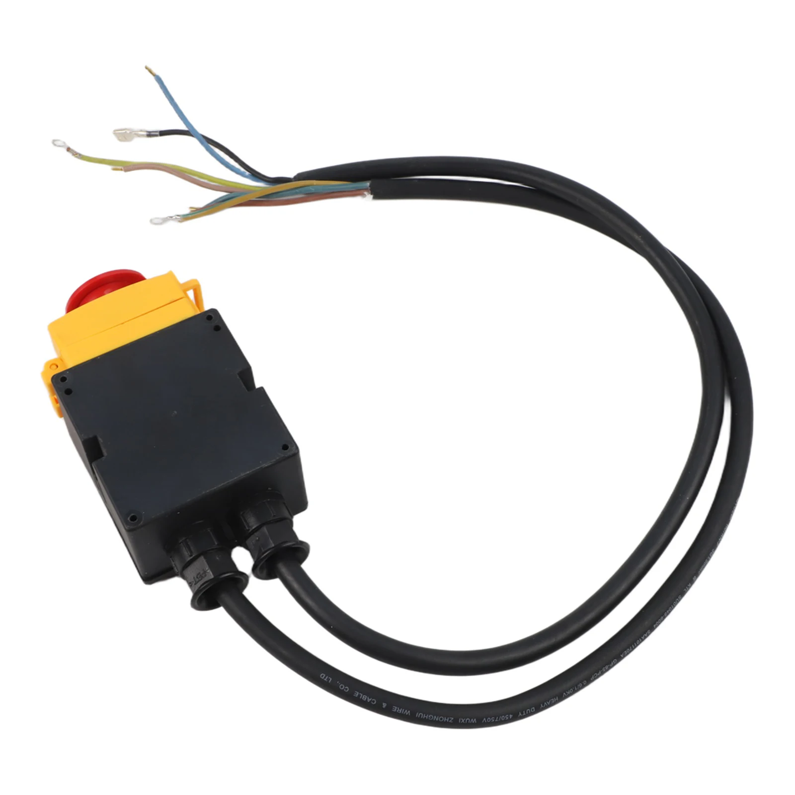 Electromagnetic Switch Undervoltage Protection Red Black Transparent Housing Design 200,000 Electrical Lifespan