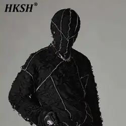 HKSH Men's Tide Lace Original Design Dark Streetwear Dance Rap Hip Hop Walk Show Shooting Pioneer Versatile Hat Punk Mask HK1875