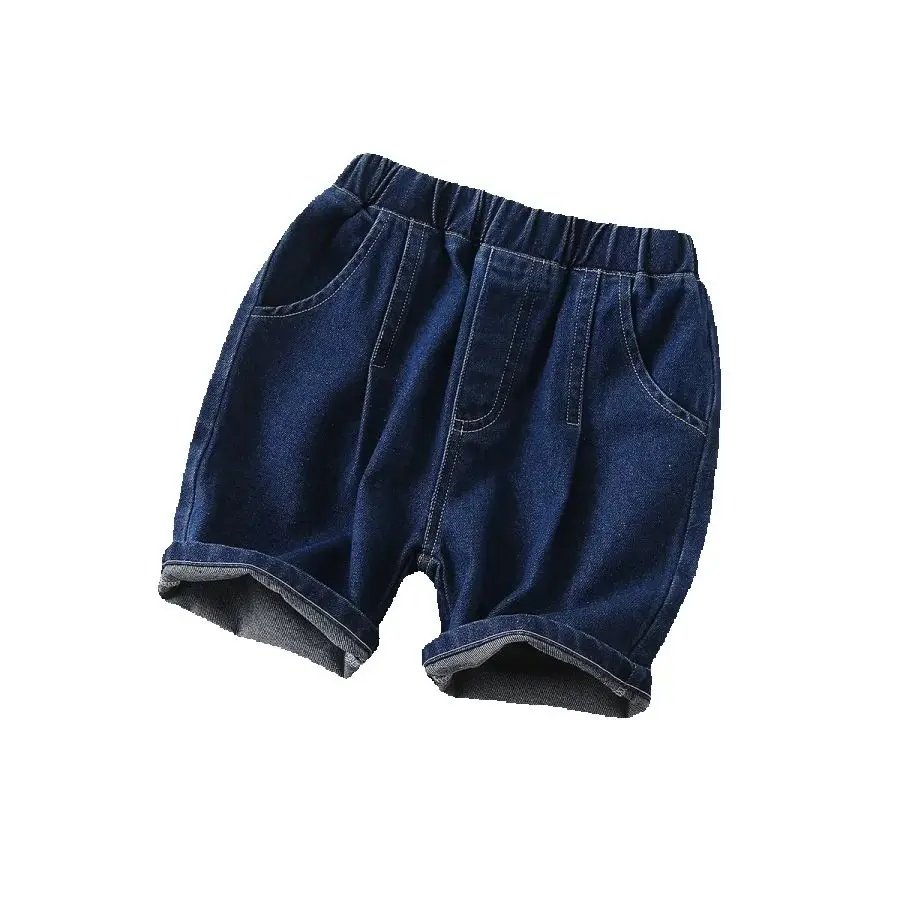 Adorable Baby Boys Shorts Summer Casual Denim Short Pants for Toddler Girls Pockets Design Clothing Children Jeans Pants 2-6Year