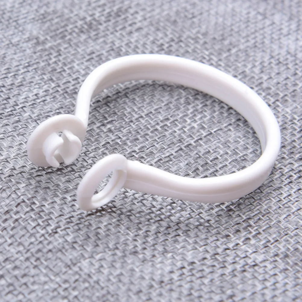 60Pcs Round Plastic Curtain Rings Easy Slide on Curtain Rods Universal Fit for All Drapery Styles Modern Minimalist Home