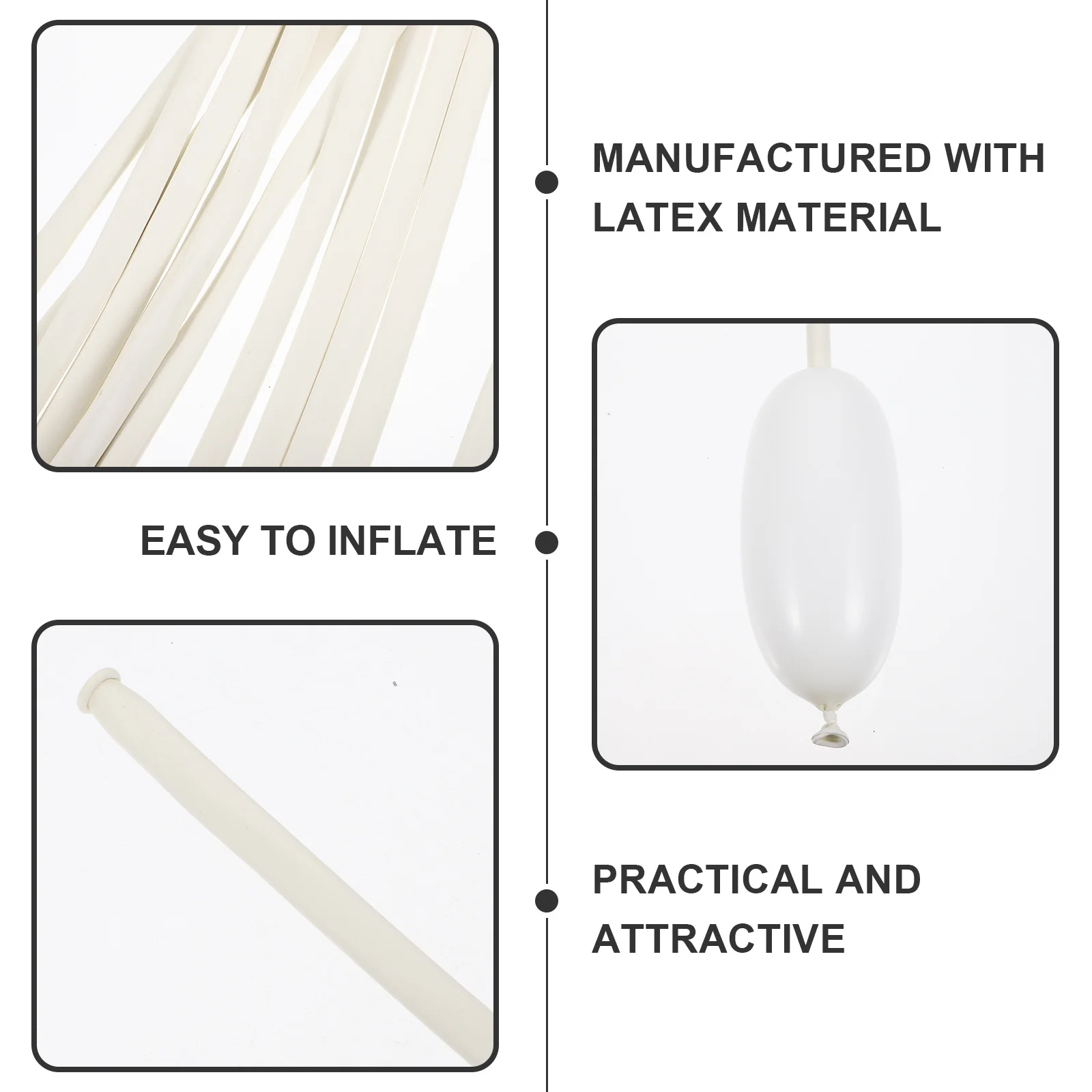 

100Pcs Creative Long Balloons DIY 260 Balloons Twisting Modeling Latex Party Decoration Accessories DIY Twisting Balloon