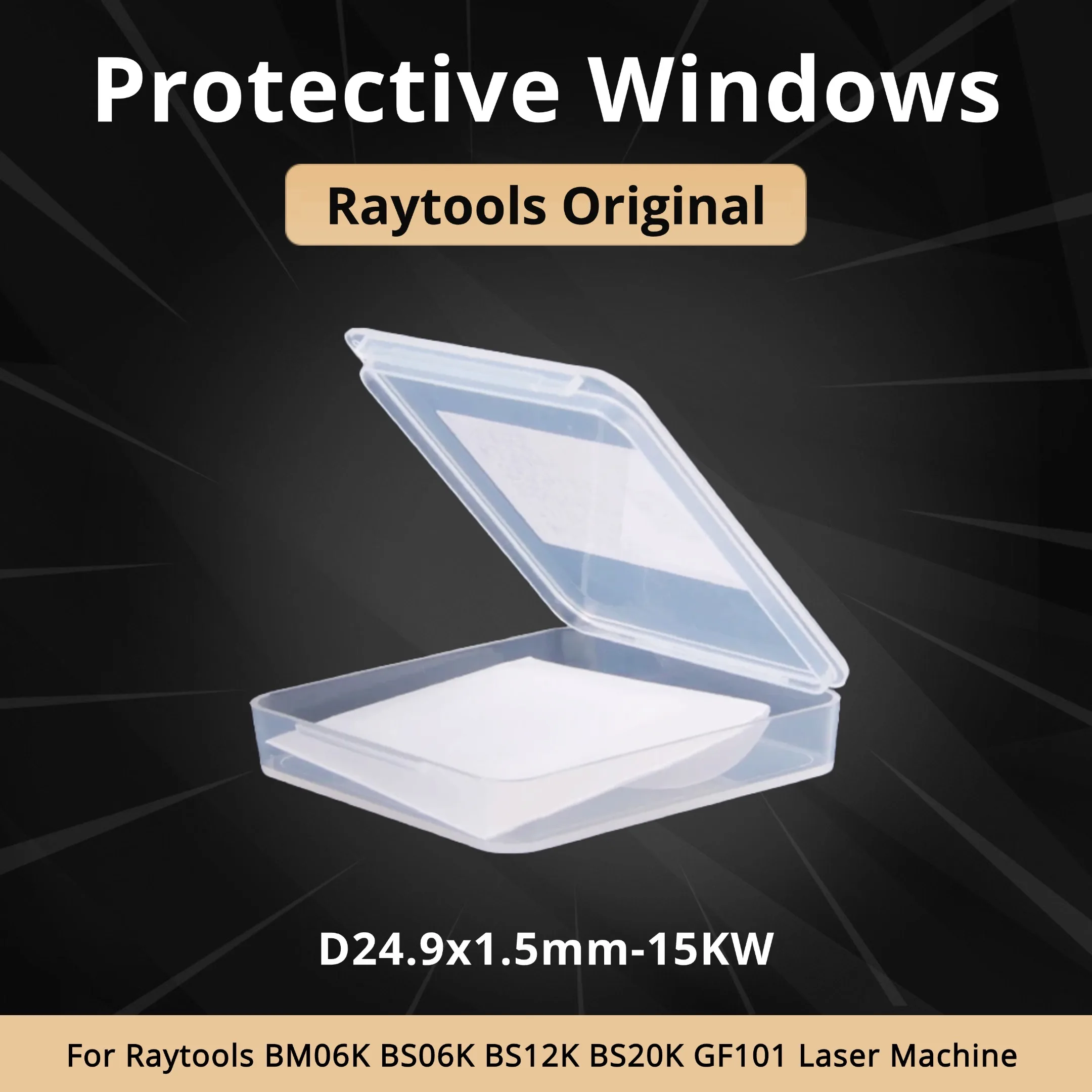 Header Raytools Original Protective Windows 24.9x1.5 15KW  211LCG0086 Optical Mirrors/Lens For Raytools BM06K BS06K BS12K BS20K