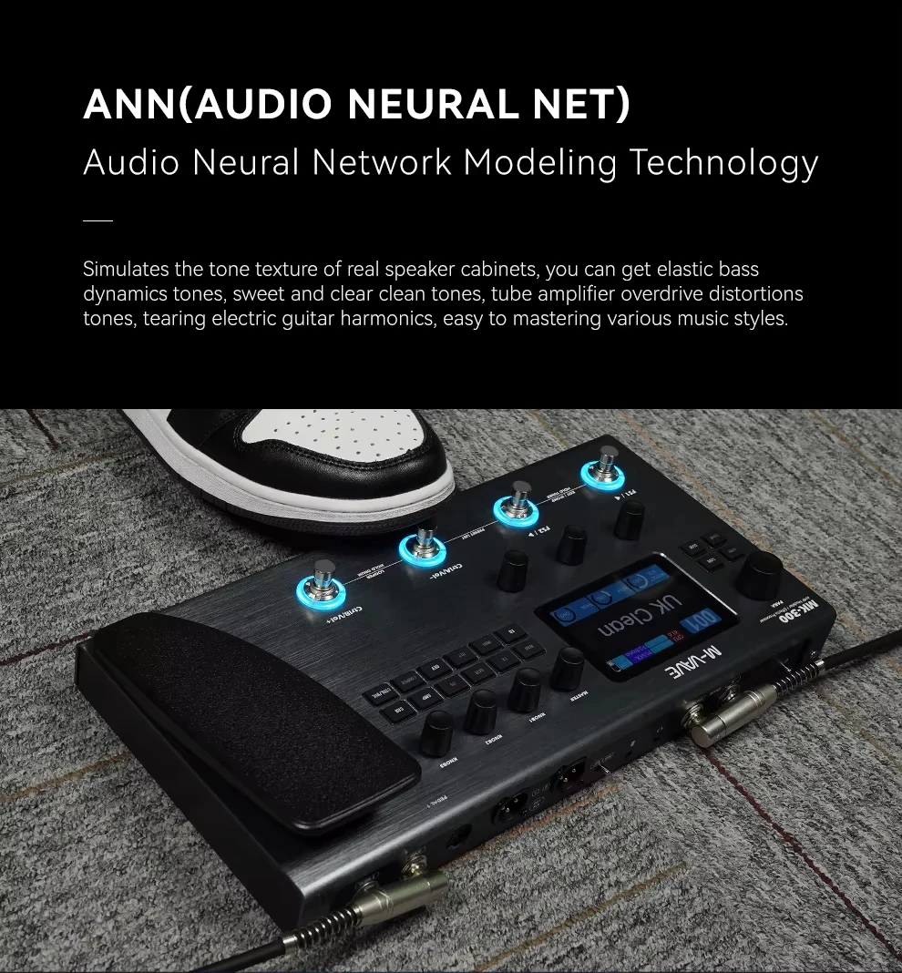 M-VAVE MK-300 Guitar and Bass Multi-Effect Pedal ANN Amplifier Simulation 360FX Bluetooth OTG Recording 150-Second Stereo Looper view 6