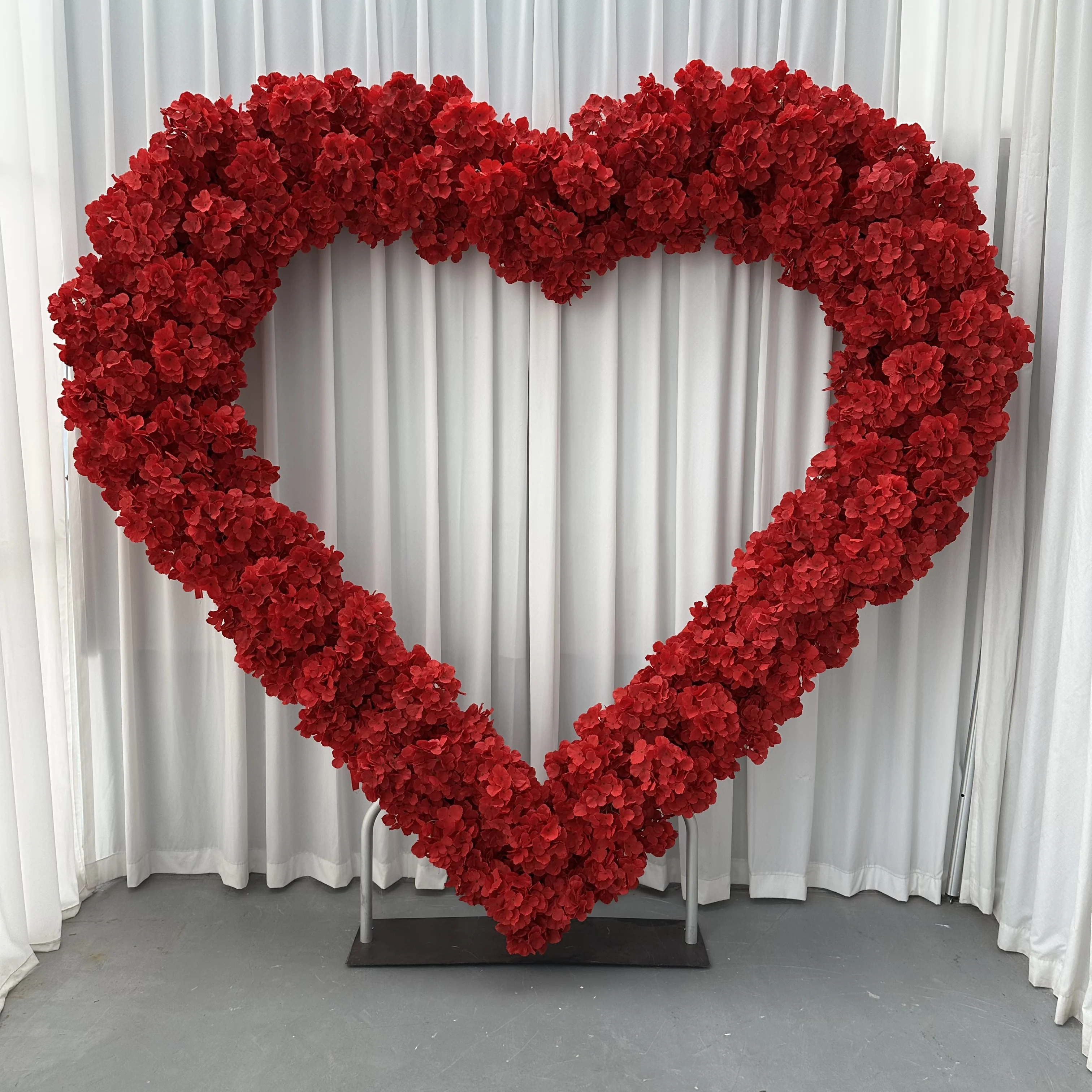 

Customized A-FHA003 Artificial Heart Flower Arch Wedding Love Arch Flower Background Decoration