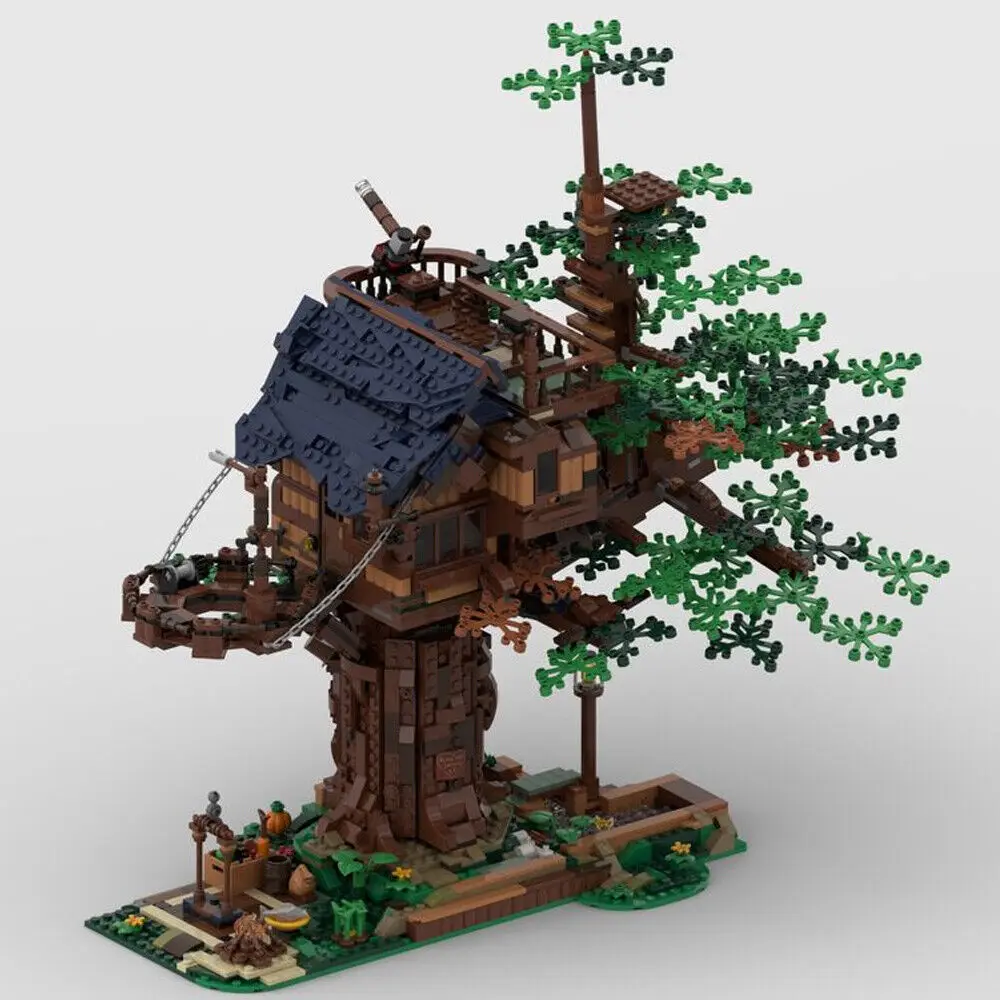 MOC importer Modular House, New Life Tree House avec intérieur, 2374 pièces