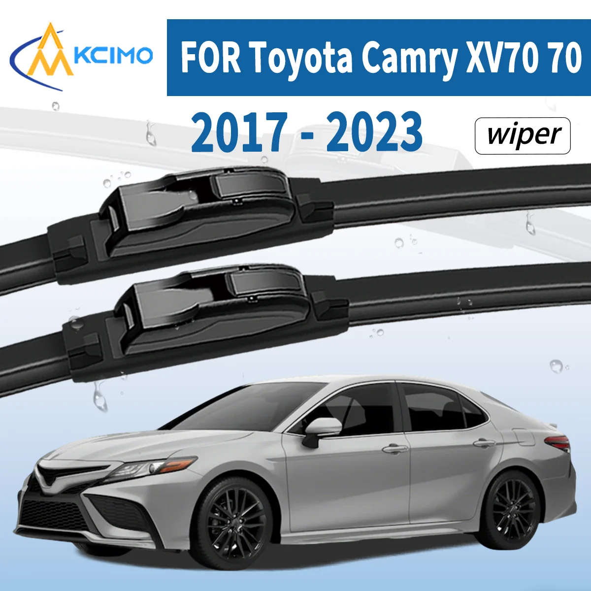 

2Pcs Front Windshield Wiper Blades For Toyota Camry XV70 70 2017 - 2023 High Quality All-Weather Windscreen Wiper