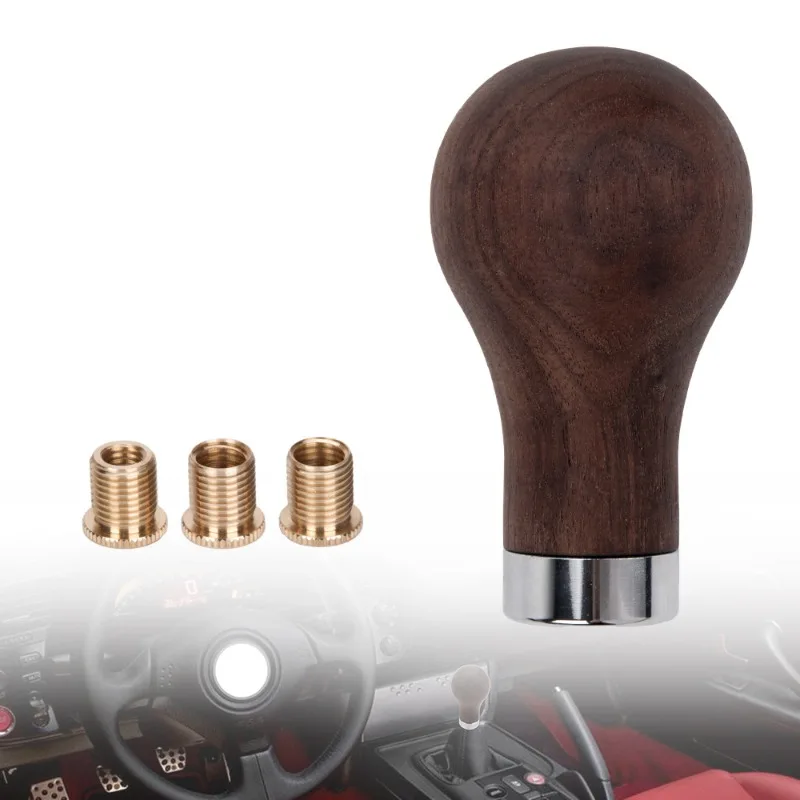 Car modification accessories Wood gear head, solid wood shifter, black mahogany automatic gear head