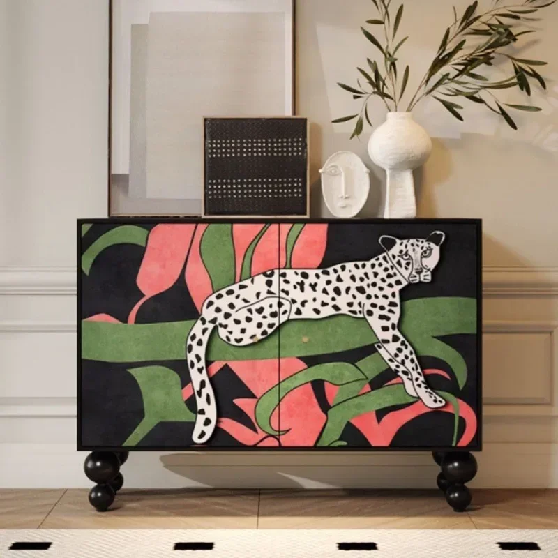 French Cream Sideboard Cabinet Storage Coloured Drawing Decorative Restaurant Kitchen Living Room Home Furniture Sideboard