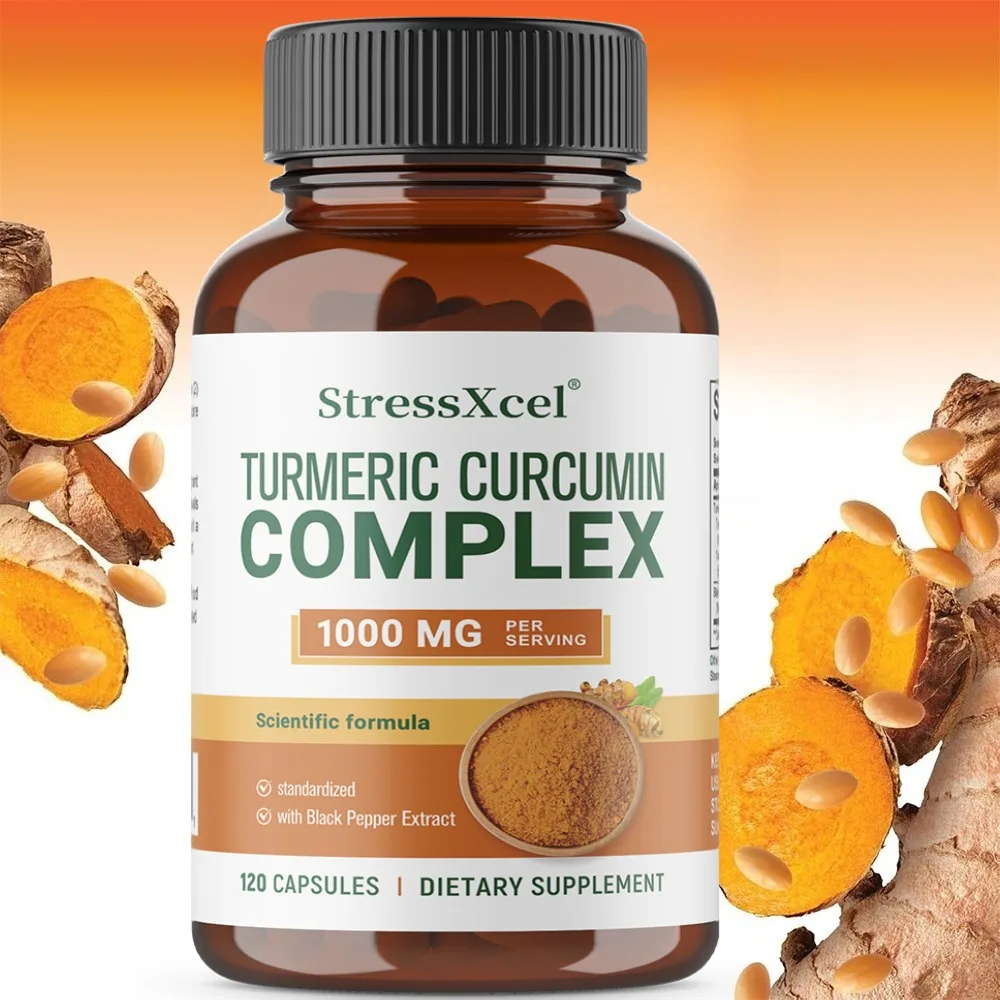 Turmeric Curcumin Complex 1000mg Standardized with Black Pepper Extract - Scientific Formula, Non-GMO