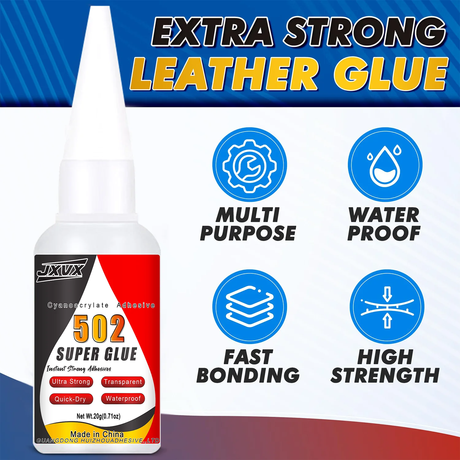

Powerful Universal Super Glue Extra Strong Rhinestone Jewelry Leather Instant Second Adhesive New Fast CA Cyanoacrylate 502 Glue