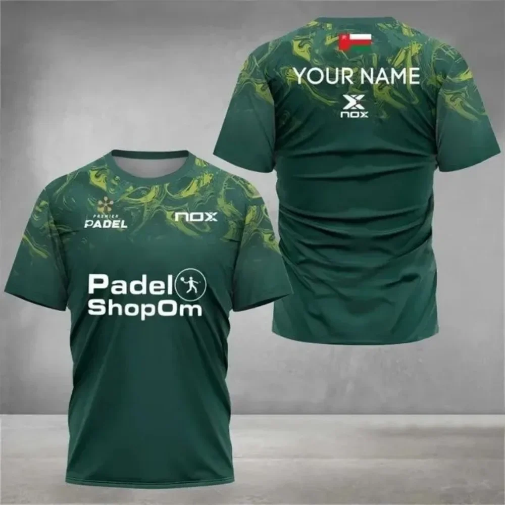 تي شيرت Padel Shopom العصري للرجال مريح وقابل للتنفس كاجوال رياضي صيفي للرجال سريع الجفاف