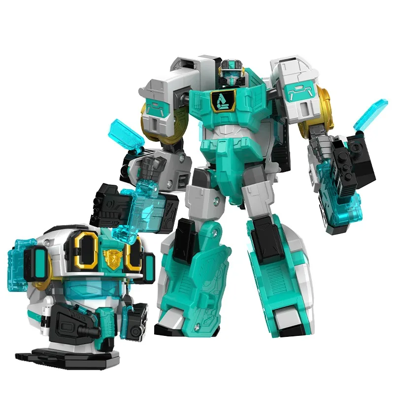 MiniForce Super Cops Scien JET Marine Cop Transformation Robot Head Badge Model Mini Force Deformationrmation Action Figure Toys