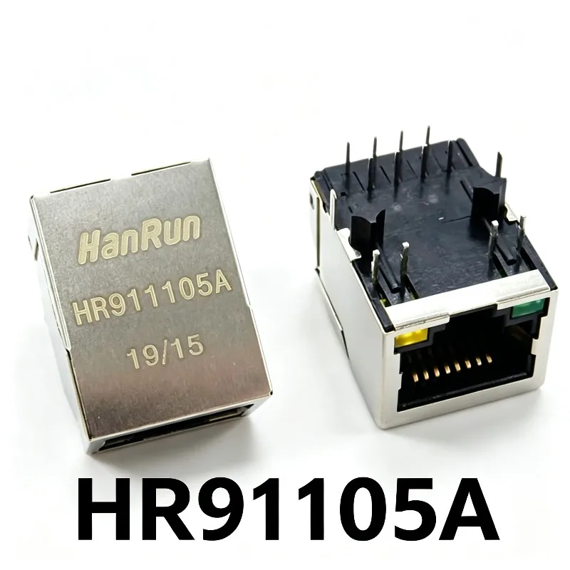 2PCS HR911105A Single Port RJ45 Connector With Magnetics Module And LED HR911105 filter