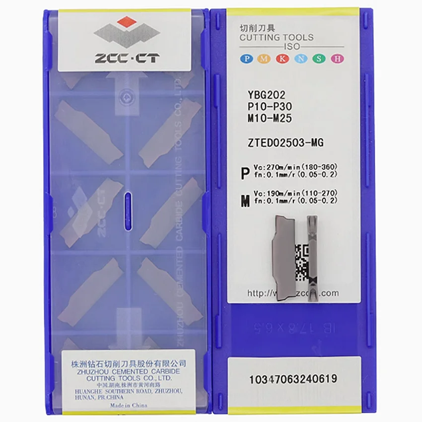 

ZTED02503-MG YBG202/ZTED02503-MG YBG302/ZTED02503-MG YBC151 ZCC.CT CNC blade carbide inserts turning tools 10pcs/box