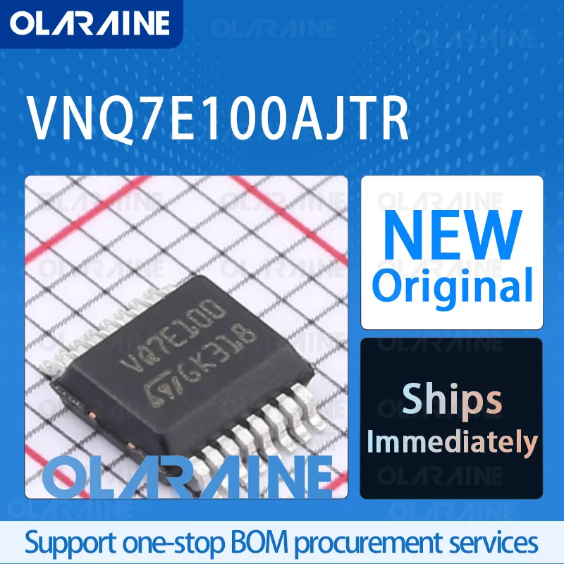 

1/5/10Pcs VNQ7E100AJTR SSOP-16 original ic chip Power Switch ICs - Power Distribution RoHS 4 Output Output current 2 A