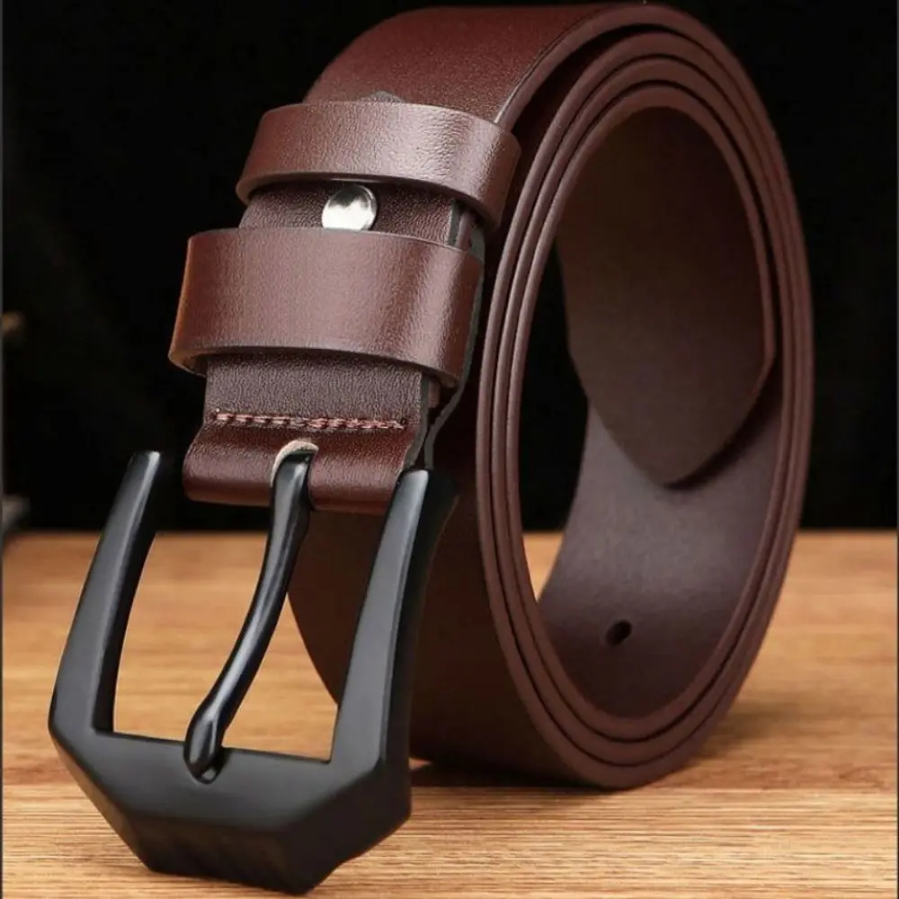 

Trendy Versatile Business Leather Belt Luxury Brand Man Pin Buckle Waistband Waist Strap