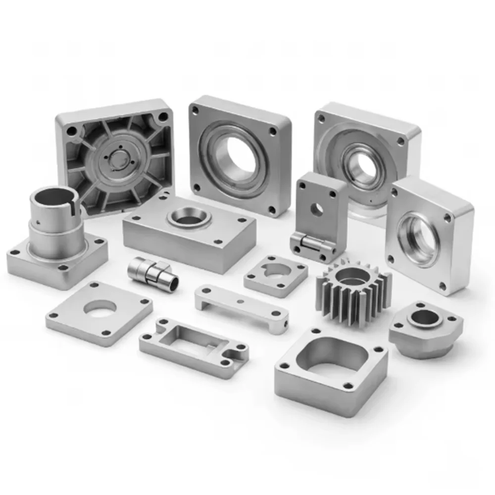 Custom CNC Machined Aluminum Components OEM Milling Service High Precision Alloy Square Block Flange Gear Mechanical Parts