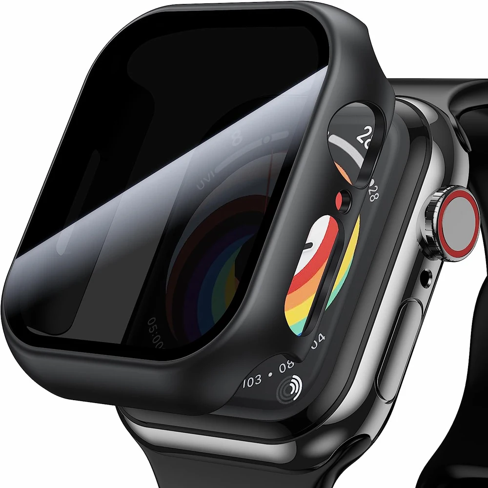 

Защитная пленка для экрана Apple Watch Case ultra 44 мм 46 мм 45 мм, закаленное стекло, противошпионская крышка iWatch series 11 10 8 9 7 6 5