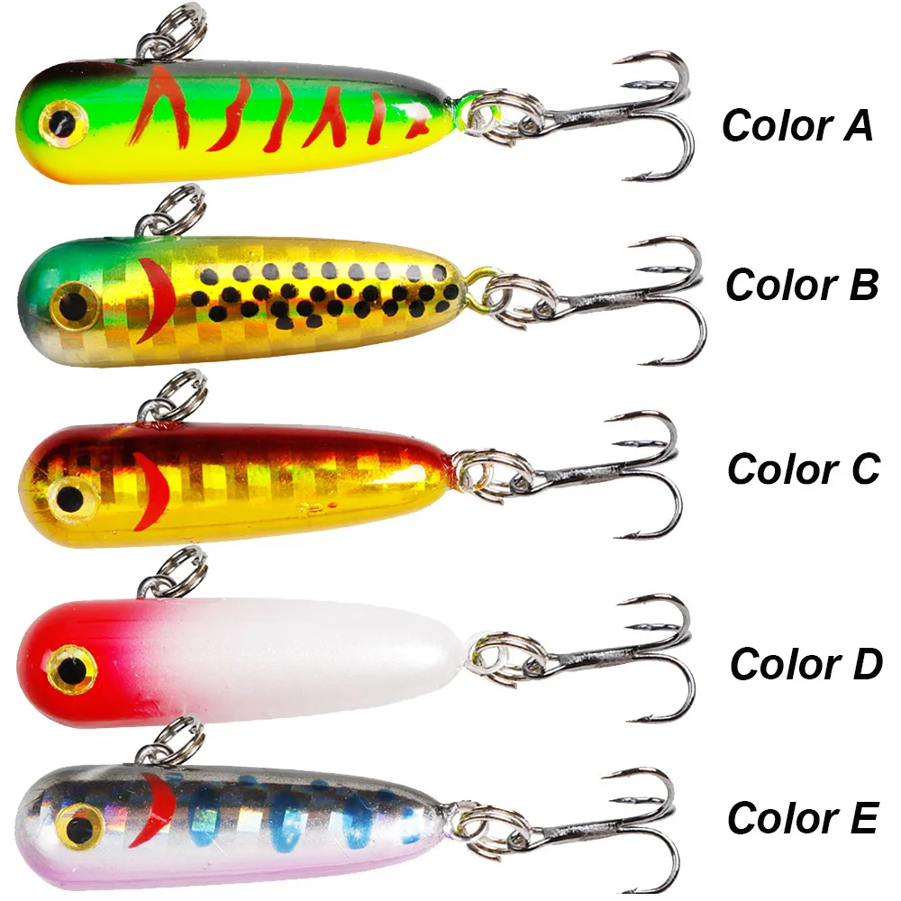 YUCONG 5PCS Sinking Fishing Lures 3cm-2.5g Trolling Pencil Baits Mini Wobbler leurre Hard Swimbait Lipless Gancho duro cebo Isca