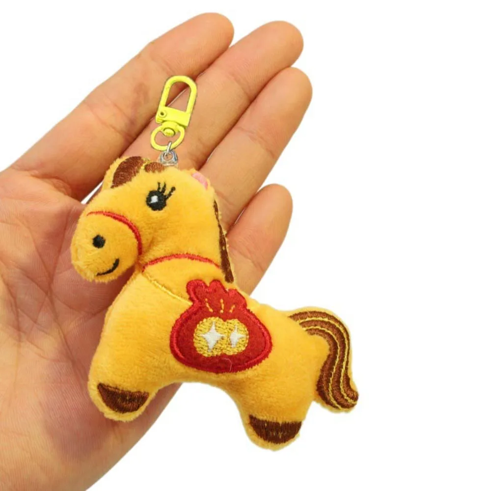 

Мягкое животное лошадь плюшевый брелок подвесной декор рюкзак украшения год лошади брелок милый дизайн счастливый талисман
