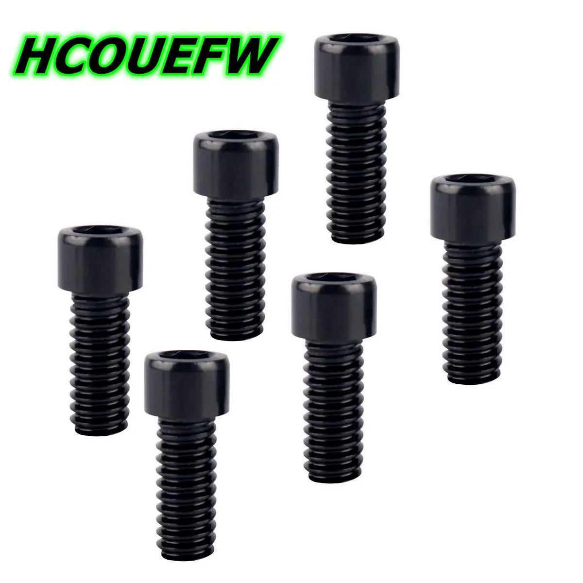 HCOUEFW 10Pcs Bike Screw M3 M4 M5 M6 M8 M10 Allen Titanium Finish Bolt for Motorcycle Bicycle Stem Seatpost Crank Brake Bolts