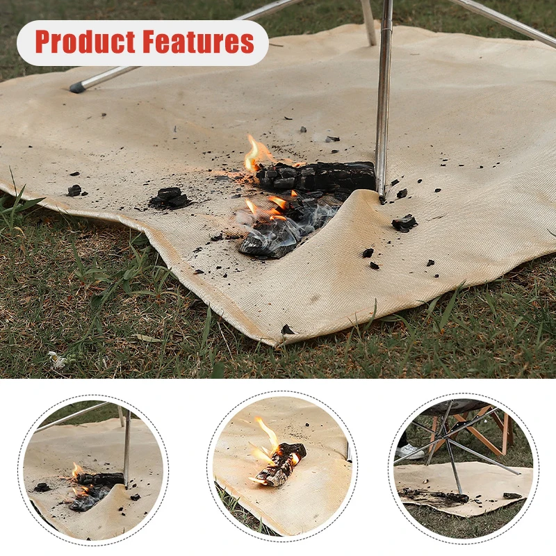 Nuovo tappetino ignifugo isolante in tessuto ignifugo per esterni con custodia gratuita per proteggere il prato del cortile del ponte all'aperto