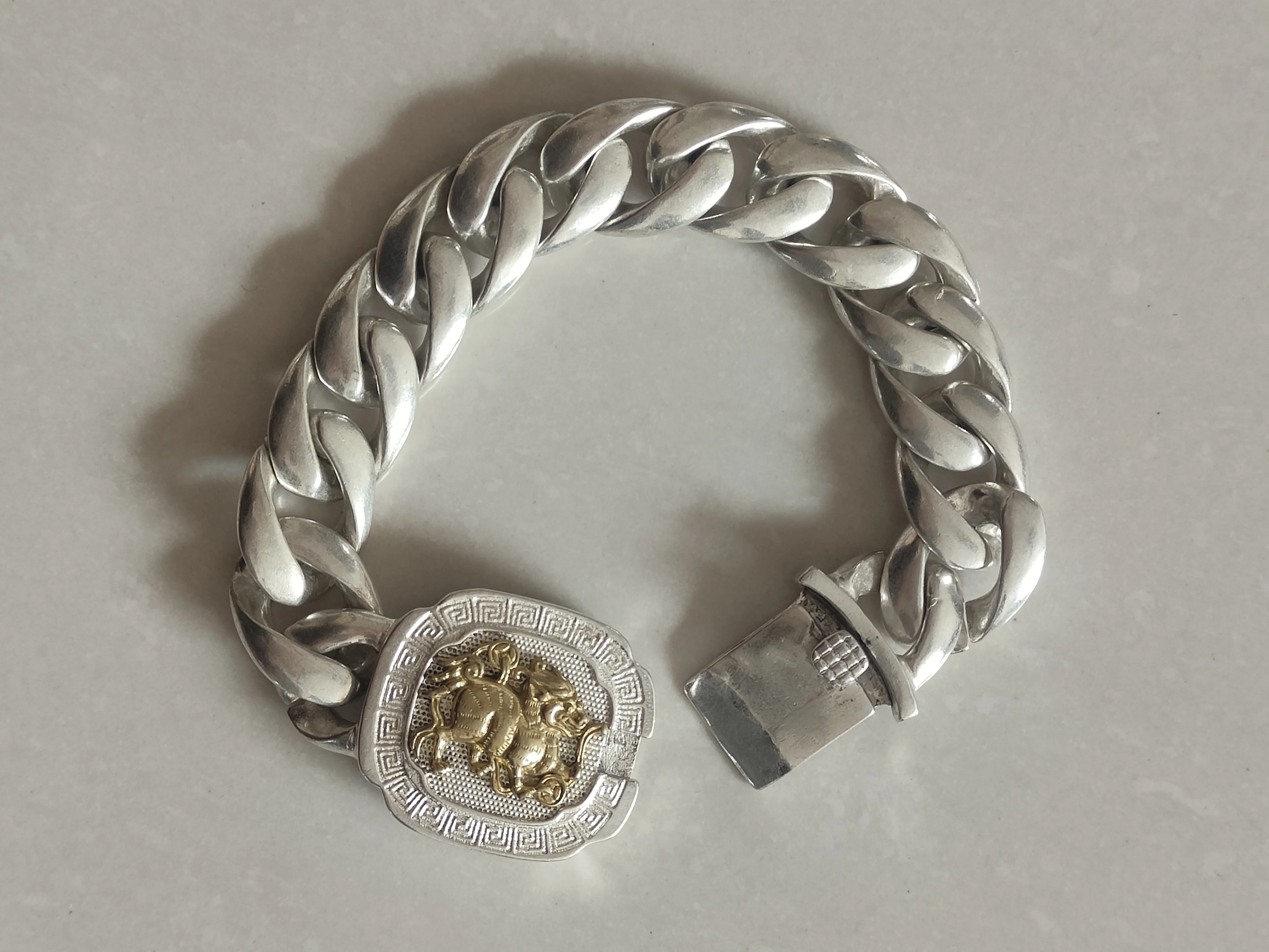Chinese national wind collection silver Kirin bracelet men's gift