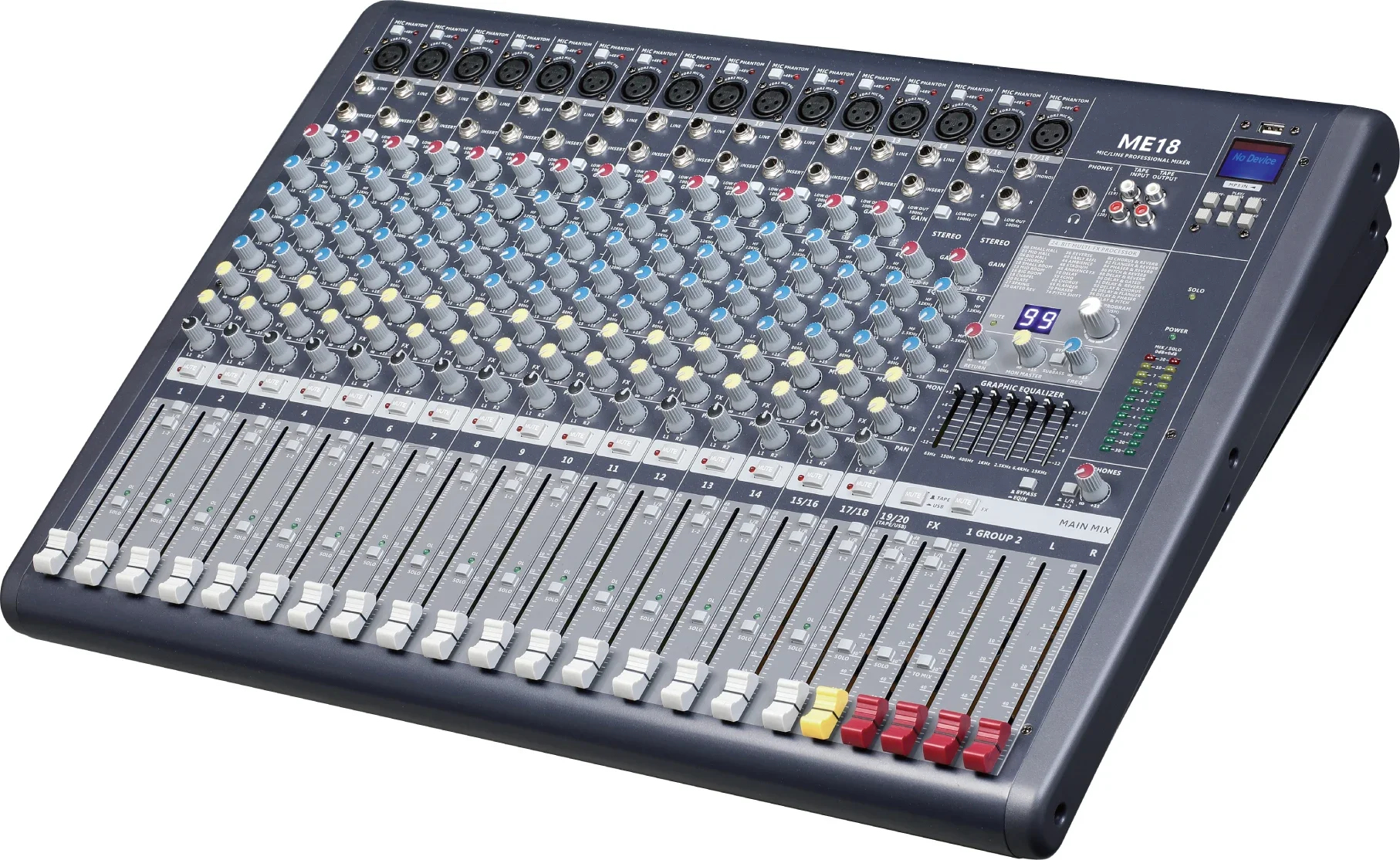 Professional Public Address System Digital 14 Channel BT Line Audio Console Mixer