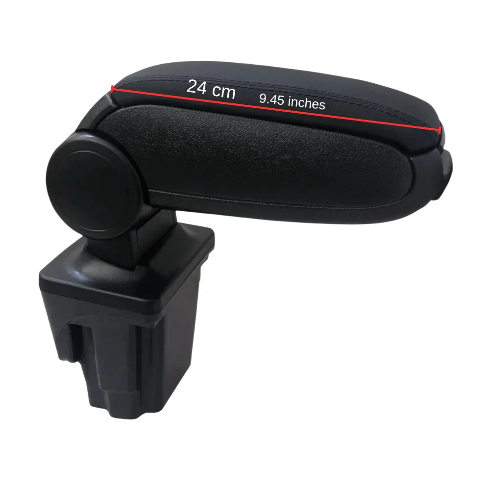 For Seat Leon MK2 1P 2005-2012 Center Console Armrest Storage Box Black Leatherette / Fabric LHD Car Interior Accessories