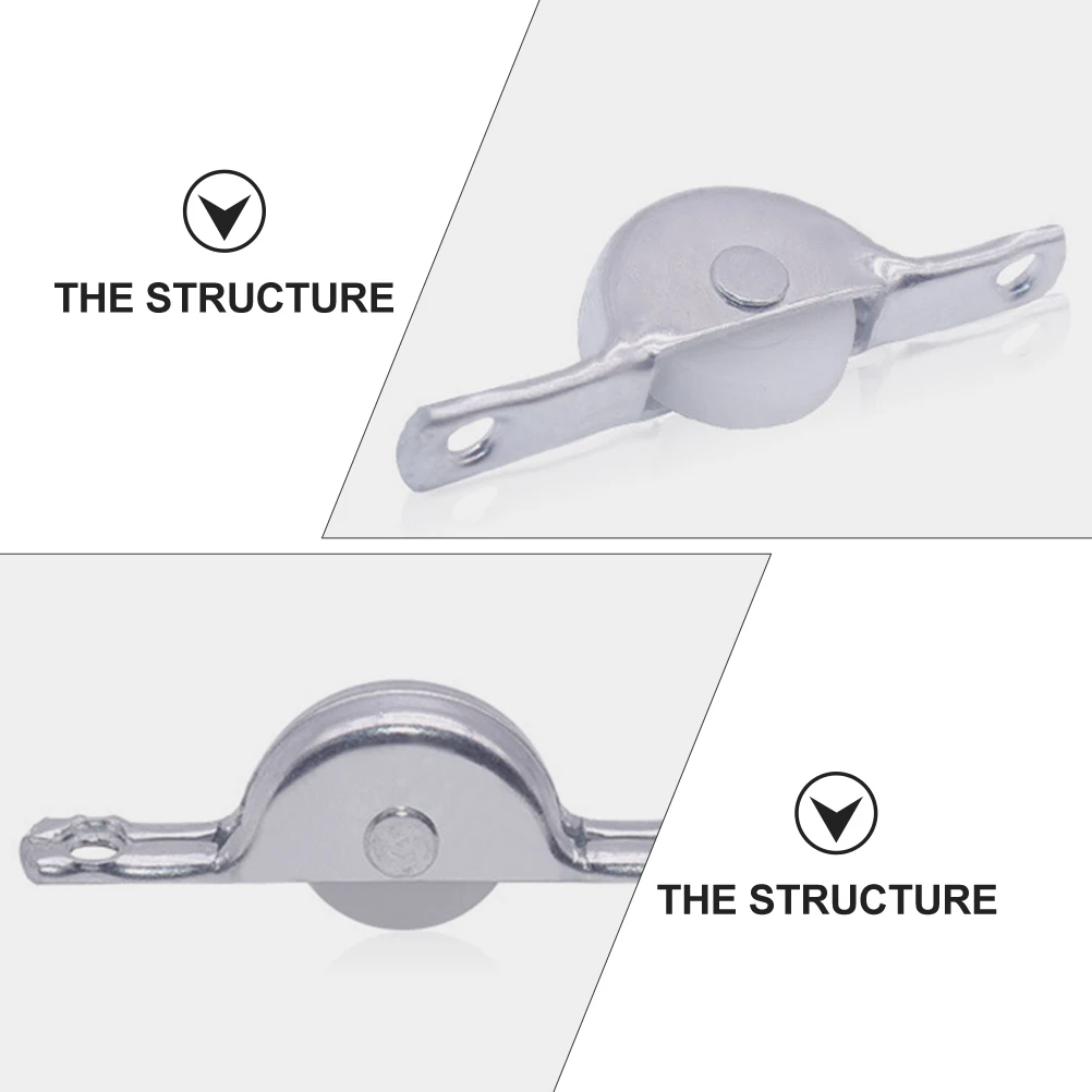 

10 Pcs Durable Galvanized Iron Plastic Wheel Closet Door Pulley Home Accessories Sliding Track Roller for Easy Smooth Movement