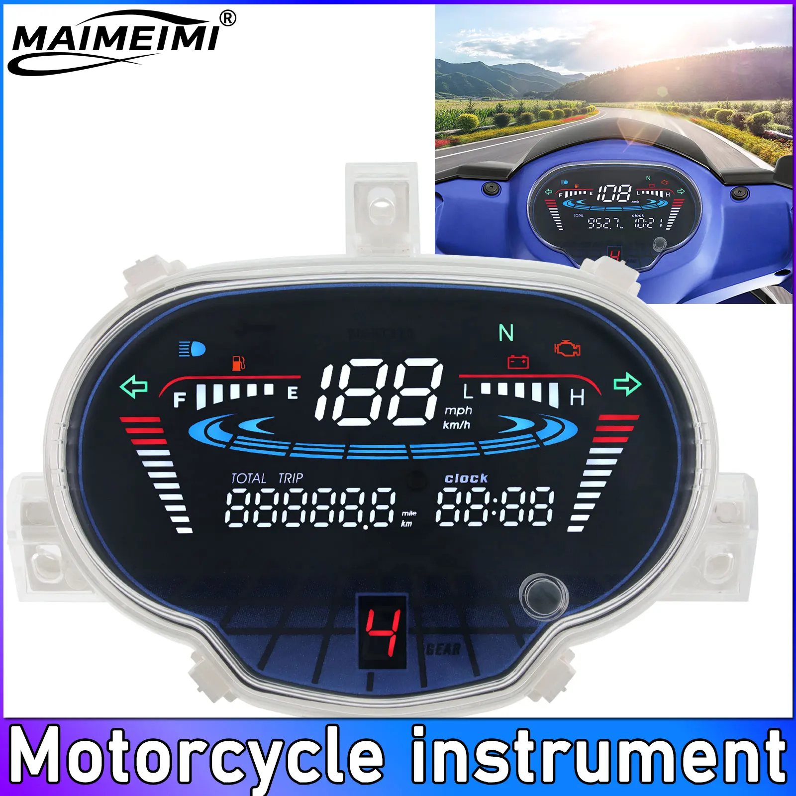 Digital Meter Motorcycle Speedometer Odometer 1FDH35101000 For Yamaha Sight 115/Crypton Fi 114 Sirius Fi VEGA RR/ VEGA Customize