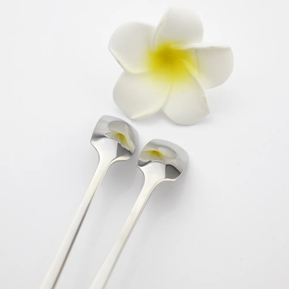 Coffee Stir Stick Stainless Steel 17x1.5cm Silver Multi Purpose Stirring Rod for Beverages Cocktails Fruit Juice Milky Tea Daily