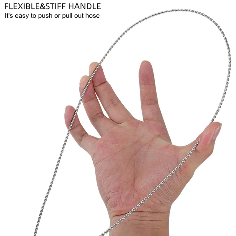 59 Zoll Abflussbürste, flexible Nylonbürste zum Reinigen von Schiebedachabflüssen, Kühlschrankabflüssen, Aquariumfiltern, Siphonschlauchabflüssen – Detail 3