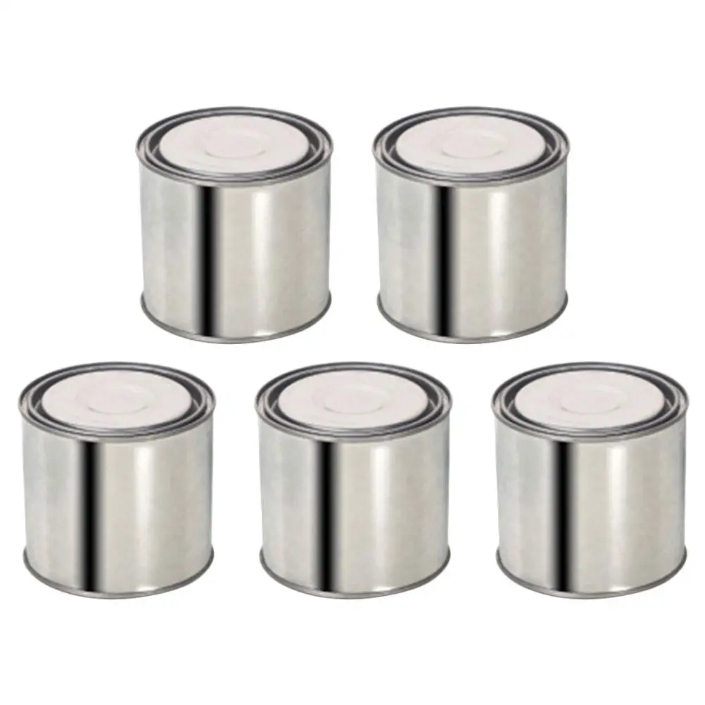 5 Pcs 0.2L Metal Paint Cans Tinplate Empty Sealed Containers Portable Sturdy Storage Multipurpose High Strength Pigment Can