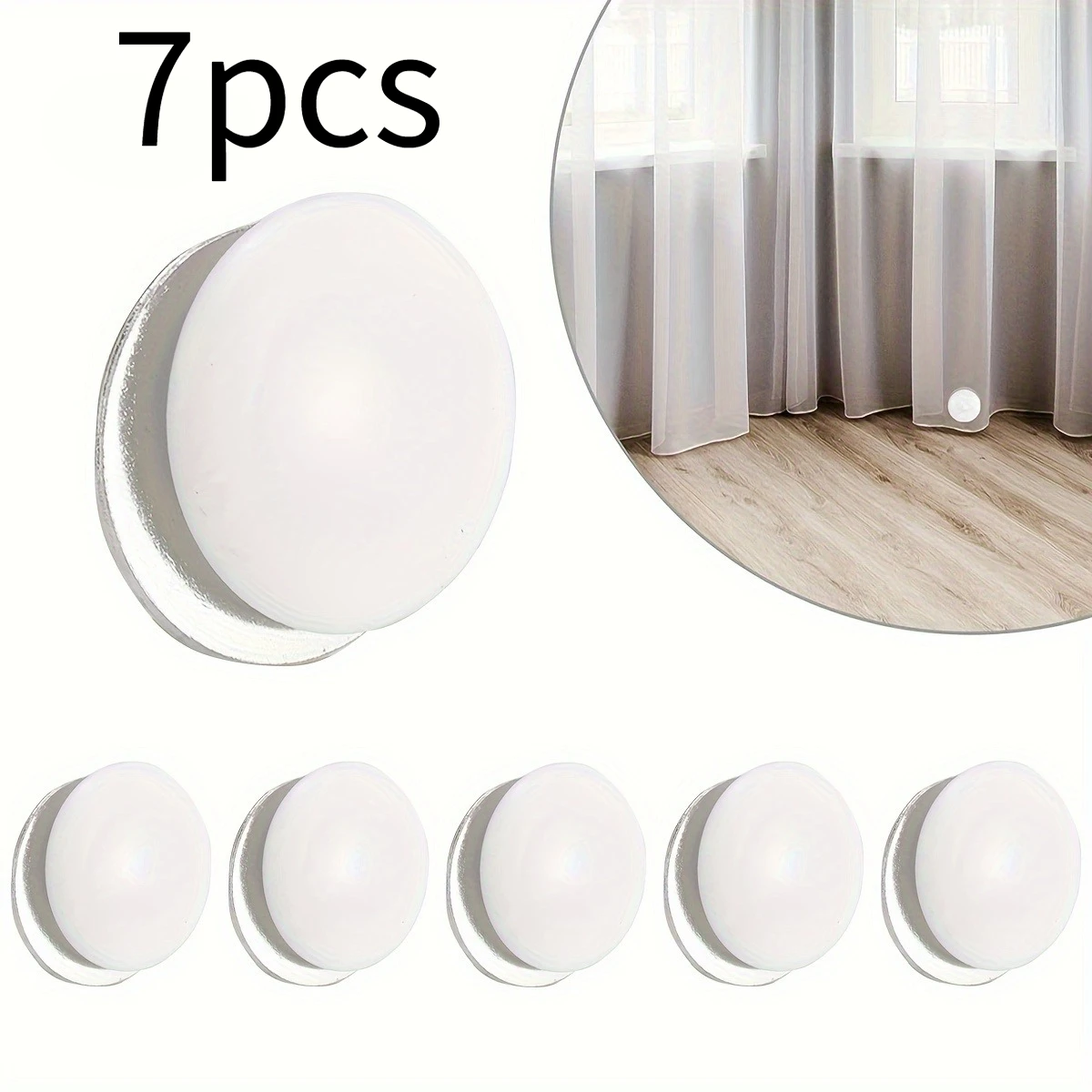 7pcs Magnetic Shower Curtain Weights, Silicone Covered Rustproof Shower Curtain Liner Weights